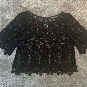 Bebe crochet lace cover up top